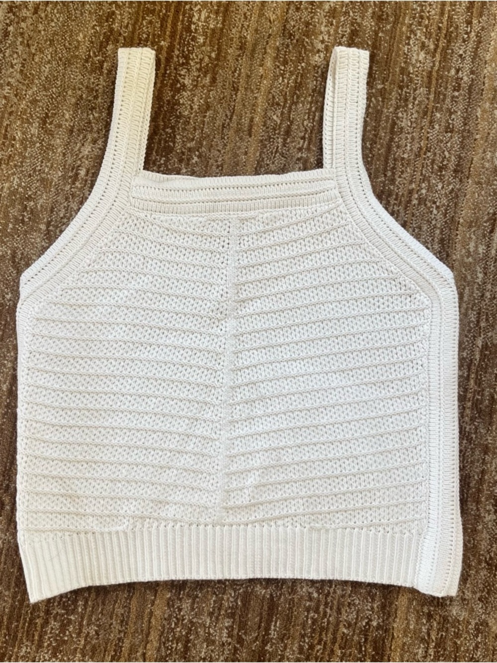 Joie White Crochet Knit Tank